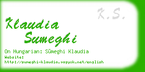 klaudia sumeghi business card
