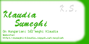klaudia sumeghi business card